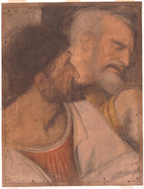 Judas and St. Peter, after Leonardo da Vinci's "Last Supper"