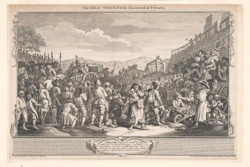 The Idle Apprentice Executed at Tyburn, 1747 plate 11 from the series "Industry and Idleness"