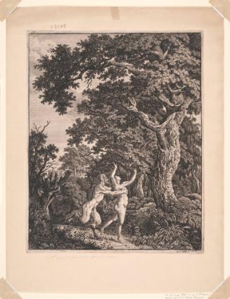 A Satyr Seizing a Fleeing Nymph Beneath An Oak