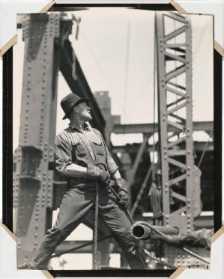 Construction Workers Building the Empire State Building: Derrick Man