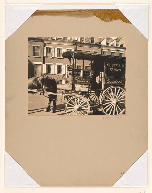 Milk Wagon and Old Houses, 8-10 Grove Street