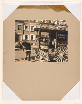 Milk Wagon and Old Houses, 8-10 Grove Street