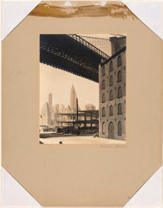 Brooklyn Bridge - Section of Water and Dock Street