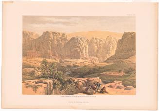 Site of Petra, South, plate 106 from The Holy Land, Syria, Idumea, Arabia, Egypt, and Nubia