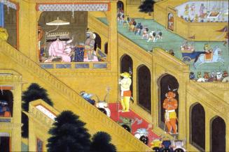 King Ravana in the Golden City, Page from the 3rd Book(?) of the Ramayana