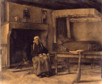 Old Woman in An Interior (Brittany?)