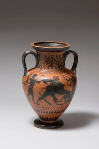 Neck-Amphora with Herakles and Nemean Lion, Departure Scene