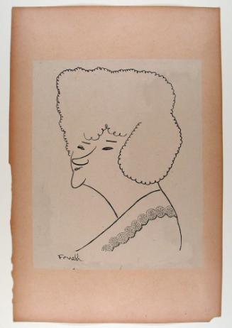 Mrs. Fiske, from Stage Folk: a Book of Caricatures [call#: Nc1429/.f7/l5]