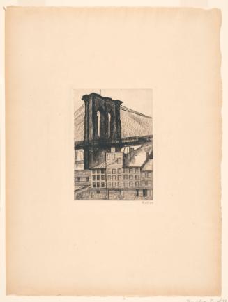Brooklyn Bridge, from Twelve Prints by Contemporary American Artists