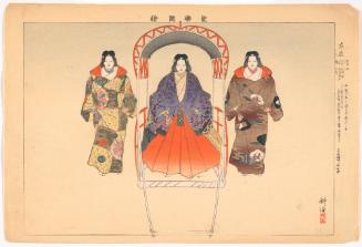 Scene from the play Ukon, from the series Pictures of Noh Plays