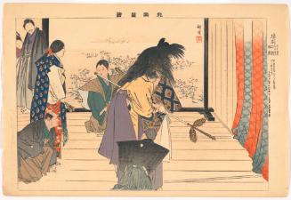 Scene from the play Hsiang Yu (Kou), from the series Pictures of Noh Plays