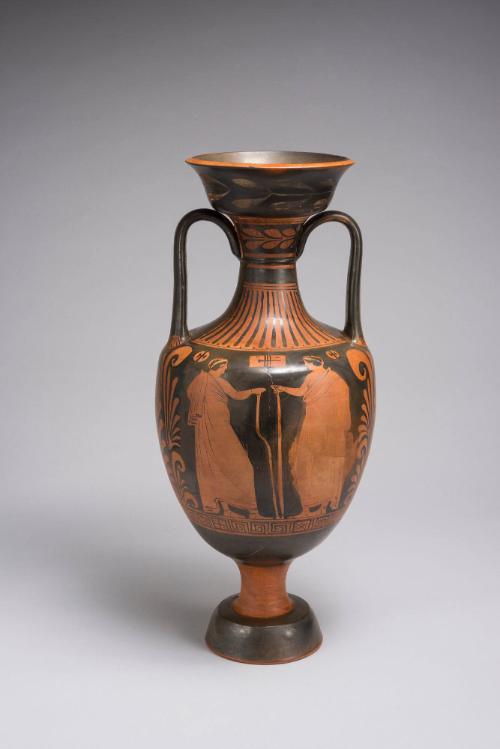 Apulian Neck-Amphora, with Funerary Scene