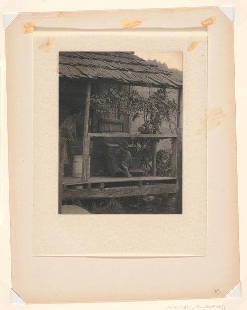 Mother and Son, Cabin (Top of Turkey), Asheville, North Carolina