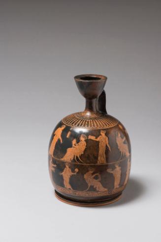Squat Lekythos, Oil Vase, Women at Their Toilette
