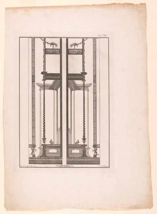 Roman Wall Painting from Herculaneum: Architectural Panels with Inset Marine Views, from Delle antichità di Ercolano, vol. 3, p.