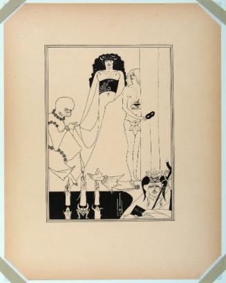 Enter Herodias, from Aubrey Beardsley's Illustrations to Salome [call#: Nc1115/.b32/19- -]
