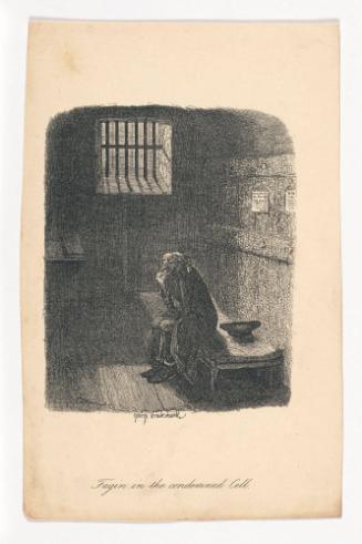 Fagin in the Condemned Cell, illustration for Oliver Twist by Charles Dickens