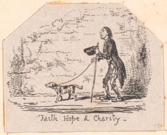 Faith, Hope, and Charity, vignette fragment from Plate 2 of Scraps and Sketches, Part II