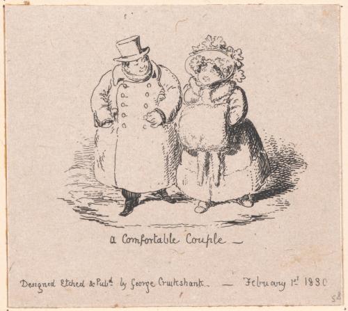 A Comfortable Couple, vignette fragment from Plate 2 of Scraps and Sketches, Part III