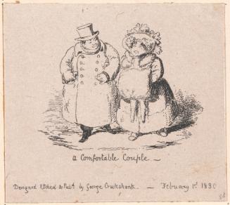 A Comfortable Couple, vignette fragment from Plate 2 of Scraps and Sketches, Part III