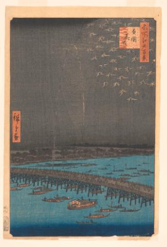 Fireworks by the  Ryogokubashi Bridge (Ryogoku hanabi)