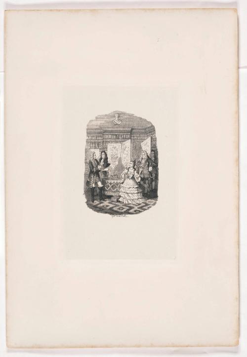 Marlborough and Godolphin Demanding Harley’s Dismissal of the Queen, illustration for Saint James’s, or, the Court of Queen Anne by William Harrison Ainsworth