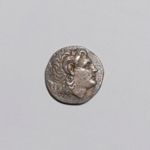 Tetradrachm of Lysimachos of Thrace (Obverse: Alexander as Zeus-Ammon; Reverse: Athena)