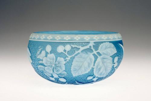 Bowl with Lily and Rose Decoration