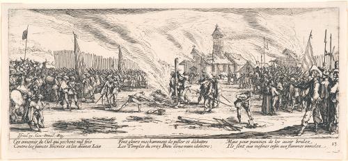 Punishment for Sacrilege: Burning at the Stake from the series The Miseries of War