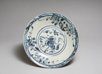 Large Plate with Flying Bird Design