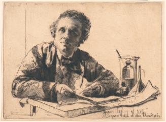 Self-Portrait, no. II (while etching)