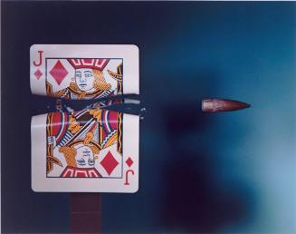 Cutting the Card Quickly!, from Harold Edgerton: Ten Dye Transfer Photographs